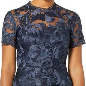 Shoshanna Midnight Treya Two Tier Trumpet Dress - Navy -Size 6 - nwt